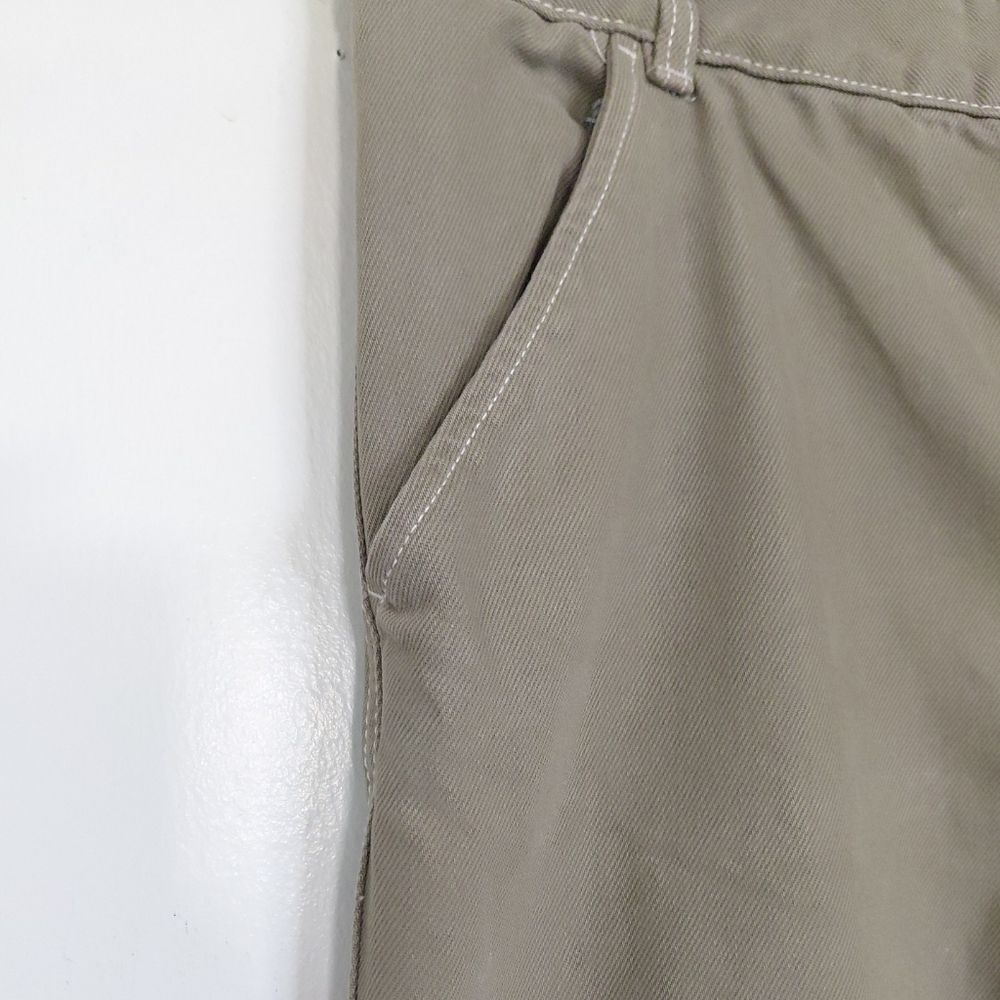 H&M Women's Olive Green Wide Leg Highrise Cargo Jeans Size 14 - Picture 6 of 12